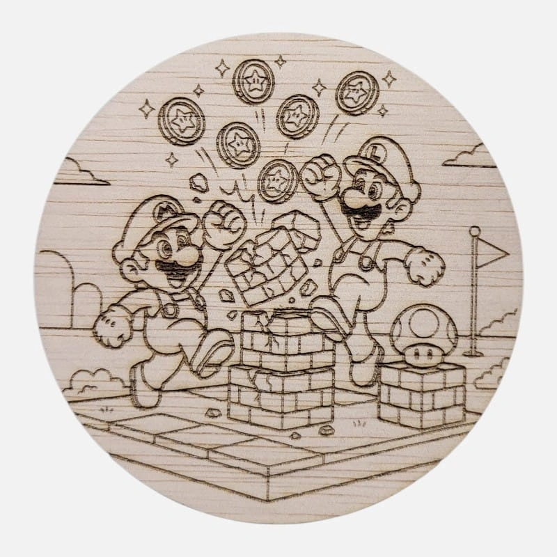 Gepersonaliseerde onderzetter - Mario